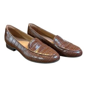 Clarks Unstructured Un Blush Ease Loafers Brown Leather Slip On‎ Women Size 7.5